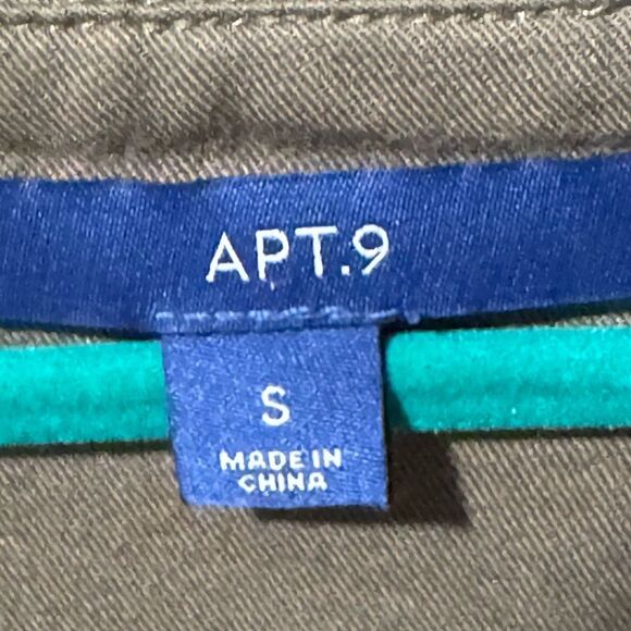 Apt. 9 Solid Roll-Tab Utility Jacket Olive Green. Size Small - Picture 9 of 10